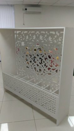 Laser Cut Room Divider Partition Shelf for Storage CDR File