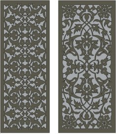 Laser Cut Room Separator Jali Pattern Design Vector File