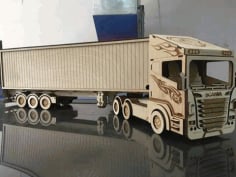 Laser Cut Scania R580 Truck Free CDR Vectors File