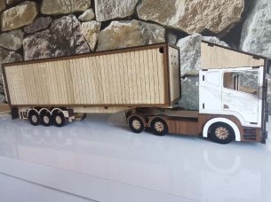 Laser Cut Scania Truck 3D Puzzle Model Wooden Toy Vehicle