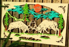 Laser Cut Scenery Wall Art Free DXF Vectors File