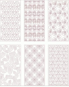 Laser Cut Screen Panel Design, Jali Pattern Design Vector File