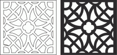 Laser Cut Seamless Floral pattern 226 Free Vector CDR File