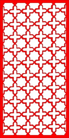 Laser Cut Seamless Room Divider Grill Panel Jali Pattern Design Free Vector File