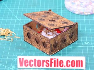 Laser Cut Small Gift Box Design Wooden Jewelry Box Template