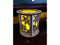 Laser Cut Snowflake Lantern Free Vector DXF File