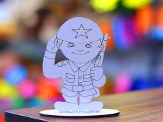 Laser Cut Stand Template Solder Stand Kids Toy 3mm Vector File