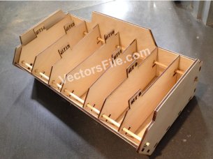 Laser Cut Storage Box Organizer with Compartment