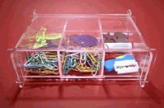 Laser Cut storage Box with removable partitions DXF File