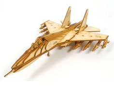 Laser Cut SU 30 Fighter Jet 3D Puzzle Toy Model Kit Vector File