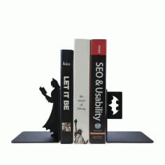 Laser Cut Superhero Batman Bookend Book Stopper Free CDR File