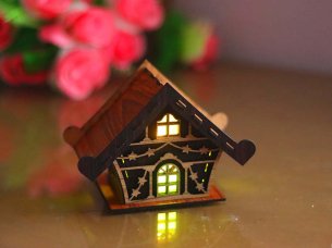 Laser Cut Tealight House Design Tealight Candle Holder