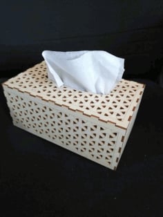 Laser Cut Tissue Box Template Free DXF Vectors File