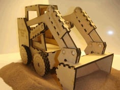 Laser Cut Toy Gift Bobcat Skid Steer Loader Free CDR Vectors File