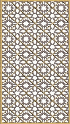 Laser Cut Traditional Design Door Screen Panel CDR Vectors File