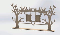 Laser Cut Tree Frame CNC Laser Cut Free DXF File