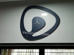 Laser Cut Unique Modern Shape Wall Clock Template