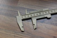 Laser Cut Vernier Caliper 3D Wooden Model Vector File