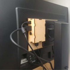 Laser Cut VESA Mount for Raspberry Pi Wooden Case CDR and DXF File