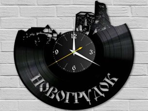 Laser Cut Vinyl Wall Clock City Novogrudok Clock Template Vector File