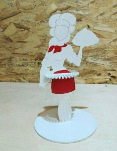 Laser Cut Waitress Napkin Holder Plywood 3mm Vector File