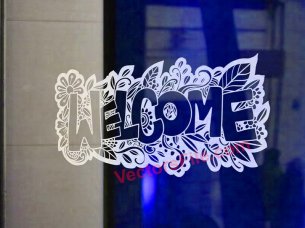 Laser Cut Wall Art Decor Welcome Sign Decoration Idea