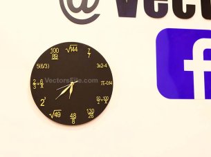 Laser Cut Wall Clock Design Mathematics Equation Clock Template