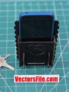 Laser Cut Wall Mounted Mobile Holder Cell Phone Organizer DXF and CDR File