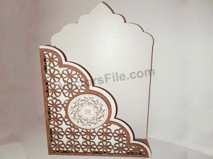 Laser Cut Wall Mounted Wooden Holy Quran Holder