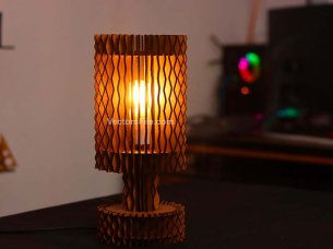 Laser Cut Wave Pattern Lamp Shade Table Lamp Design