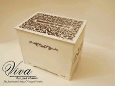 Laser Cut Wedding Card Box 3D Puzzle CDR File