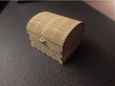 Laser Cut Wedding Ring Box 3mm Plywood DXF File