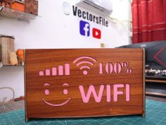 Laser Cut Wifi Router Storage Box Wall Mounted Wifi Box CDR and DXF File