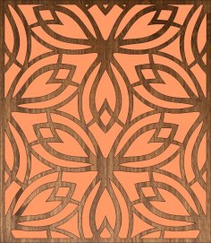 Laser Cut Window Jali Pattern Design Room Divider Grill Template DXF File for Plasma Cutting