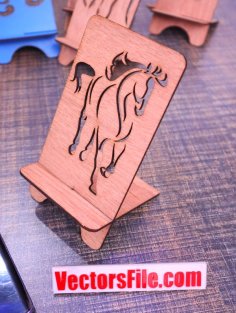 Laser Cut Wood Animals Mobile Stand Horse Mobile Holder CDR and DXF File