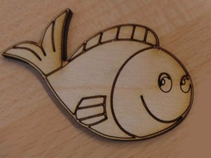 Laser Cut Wood Craft Fish Cut Out Vector Template File