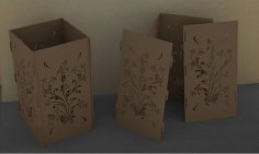 Laser Cut Wood Openwork Box Design CDR File