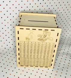 Laser Cut Wooden 365 Days Money Saving Box Piggy Bank CDR File