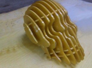 Laser Cut Wooden 3D Skull Puzzle Model Kit