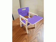 Laser Cut Wooden Baby Feeding Chair CDR File