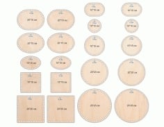 Laser Cut Wooden Basket Bases CDR File