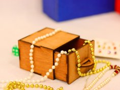 Laser Cut Wooden Box Jewelry Box Mini Box Ring Box Gift Box Wedding Box 3mm Vector File