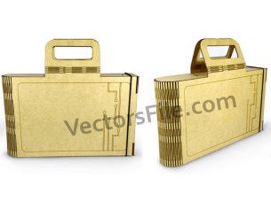 Laser Cut Wooden Briefcase 3D Puzzle Handbag Models Design