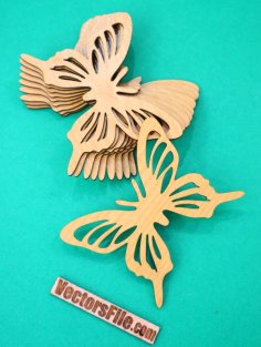 Laser Cut Wooden Butterfly Template for Wall Decor Wall Art Design Vector File