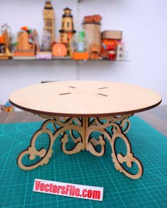 Laser Cut Wooden Cake Stand Birthday Cake Stand Anniversary Cake Stand CDR and DXF File