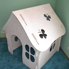 Laser Cut Wooden Cat House CDR File