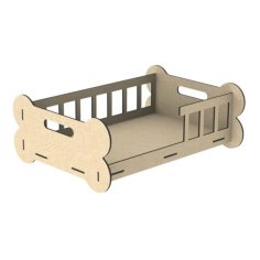 Laser Cut Wooden Cat Bed Layout DXF File