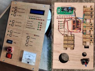 Laser Cut Wooden Control Panel for GRBL Controller