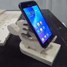 Laser Cut Wooden Deer Mobile Phone Stand Holder Charging Dock Station CDR and DXF File