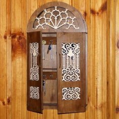 Laser Cut Wooden Door Wall Key Hanger CDR File